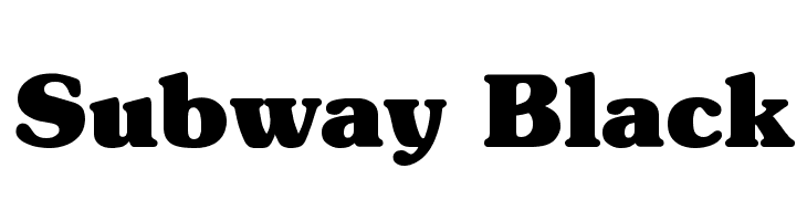 Subway Black Font