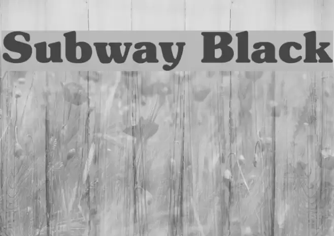 Subway Black Schriftart examples