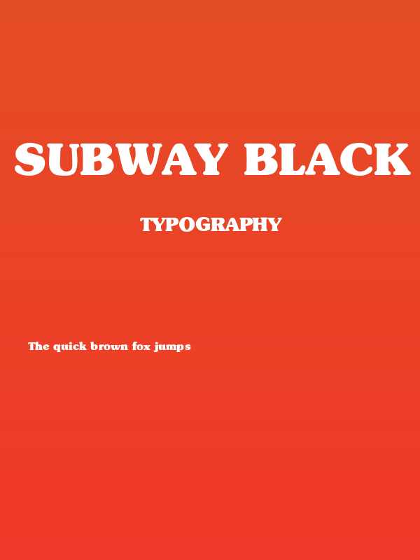 Subway Black Poster