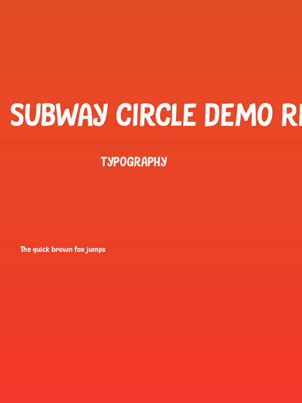 Subway Circle DEMO Regular Poster