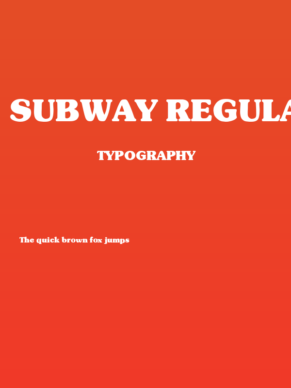 Subway Regular Poster