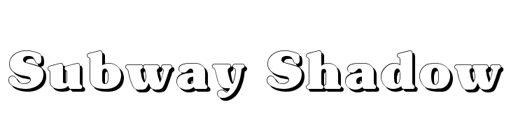 Subway Shadow Font