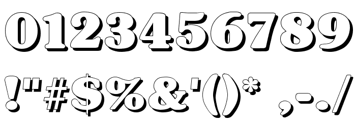 Subway Shadow Font OTHER CHARS