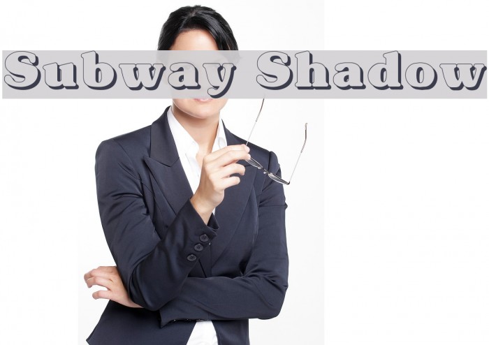 Subway Shadow Font examples