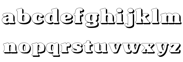 Subway Shadow Font LOWERCASE