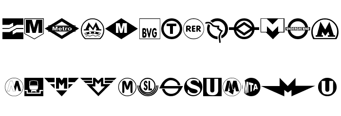 Subway Sign Font LOWERCASE