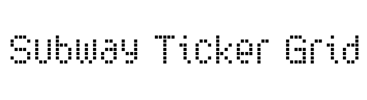 Subway Ticker Grid  Free Fonts Download