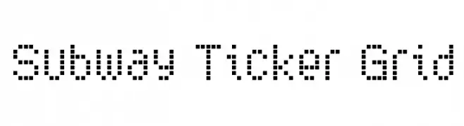 Subway Ticker Grid  Descarca Fonturi Gratis