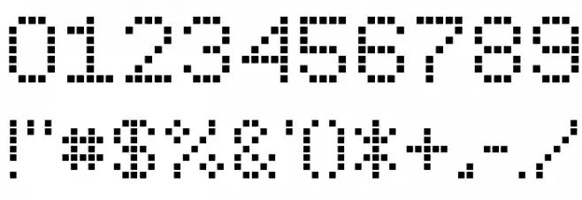 Subway Ticker Grid Font OTHER CHARS