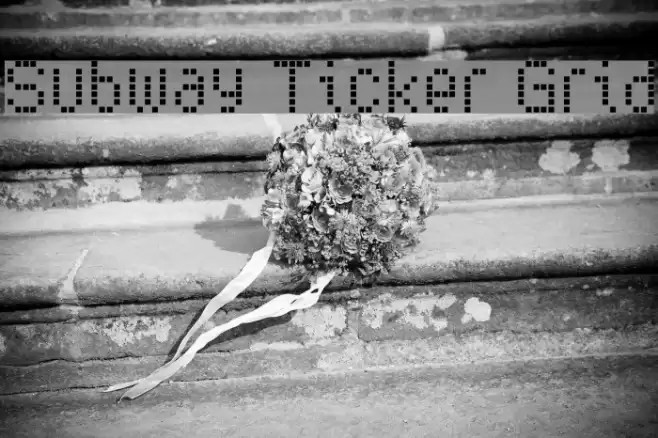 Subway Ticker Grid Font examples