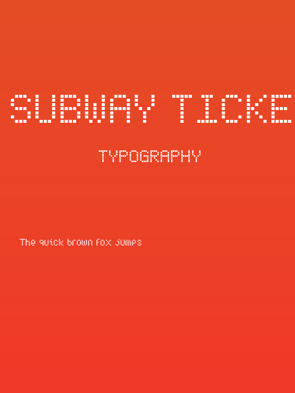 Subway Ticker Grid Poster