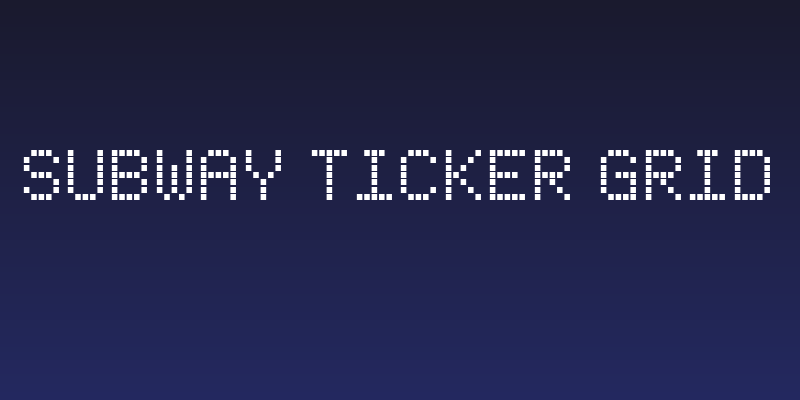 Subway Ticker Grid Social Header