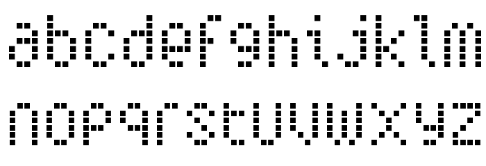 Subway Ticker Grid Font LOWERCASE