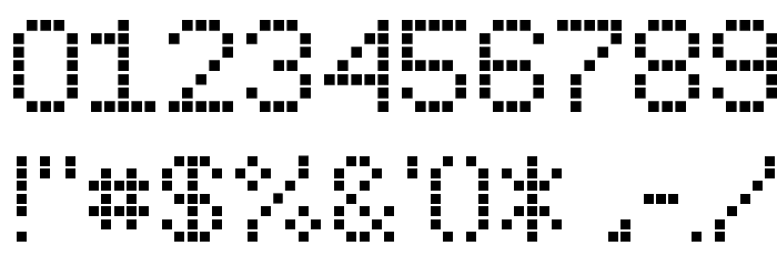 Subway Ticker Font OTHER CHARS
