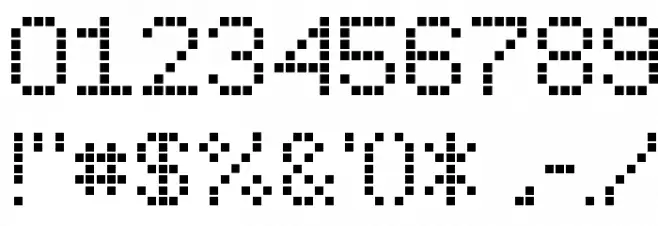 Subway Ticker Font OTHER CHARS