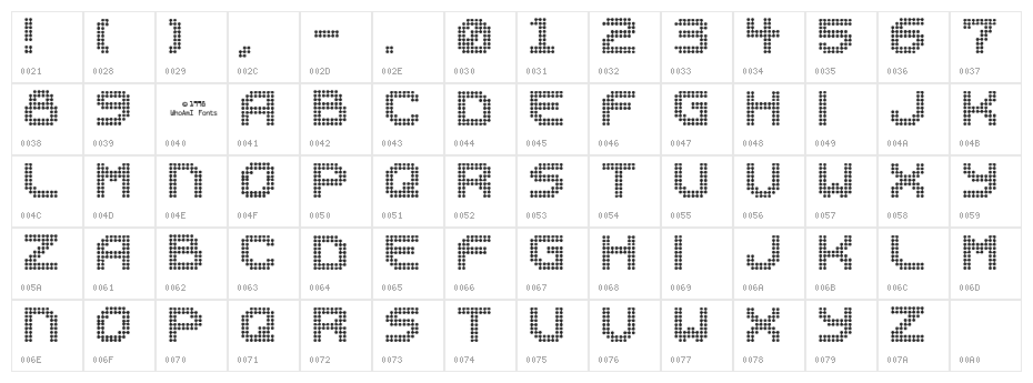 Sucaba Character Map
