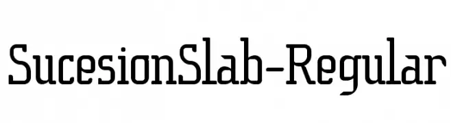 SucesionSlab-Regular  Frei Schriftart Herunterladen