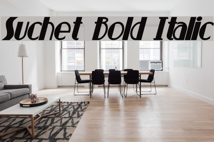Suchet Bold Italic Font examples