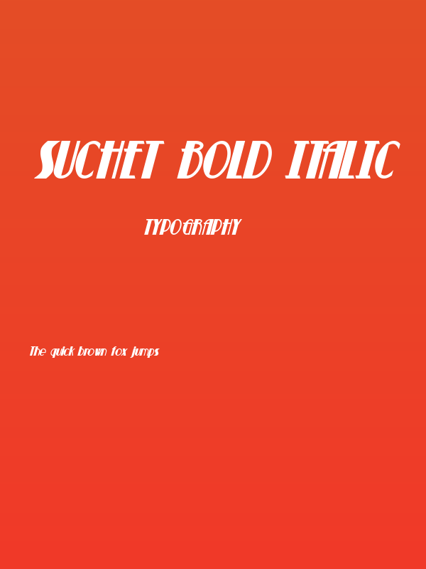Suchet Bold Italic Poster