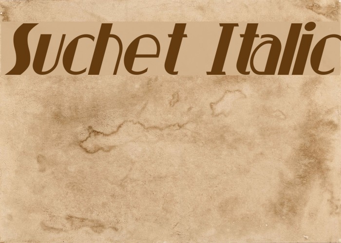 Suchet Italic Font examples