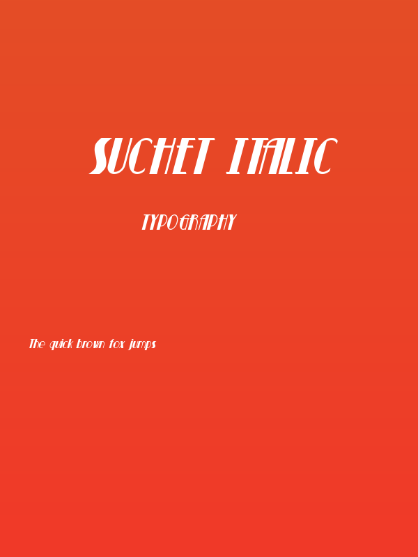 Suchet Italic Poster
