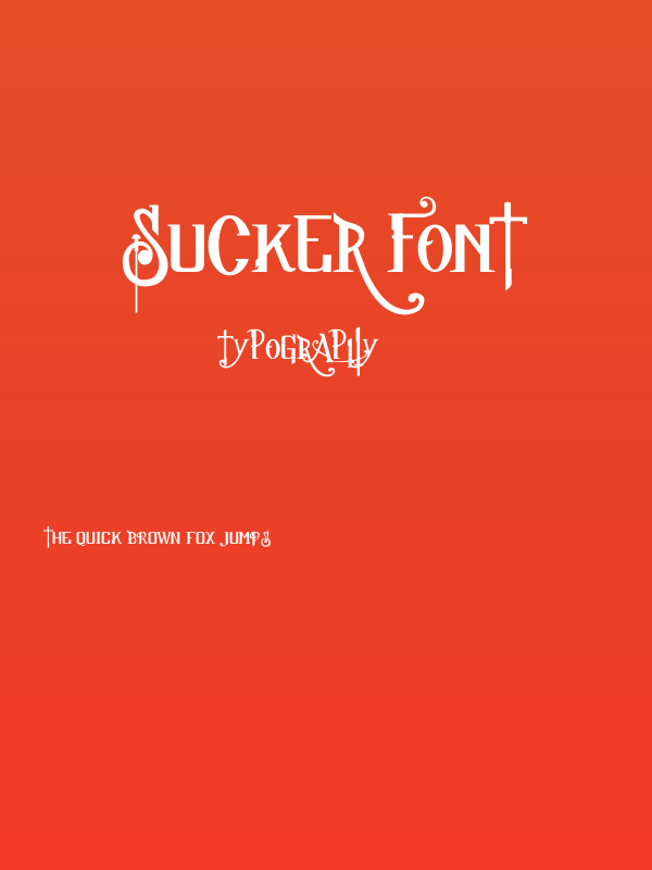 Sucker Font Poster