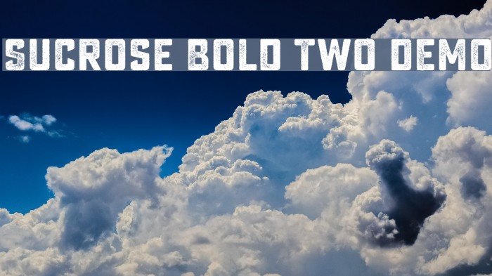 Sucrose Bold Two DEMO Font examples