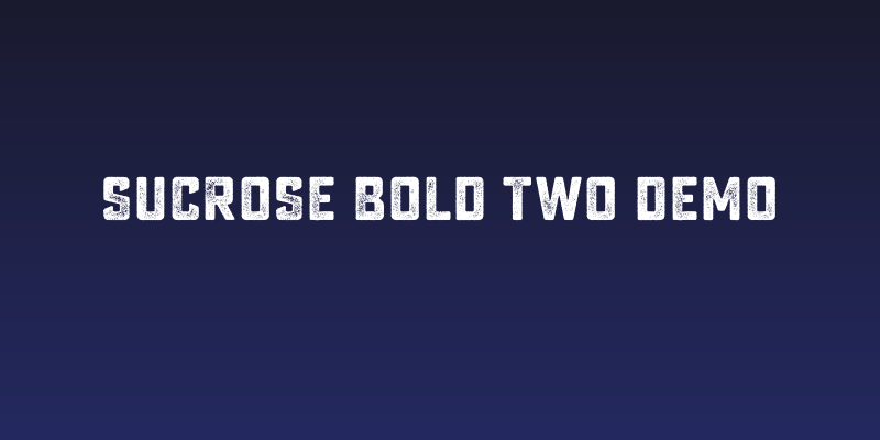 Sucrose Bold Two DEMO Social Header