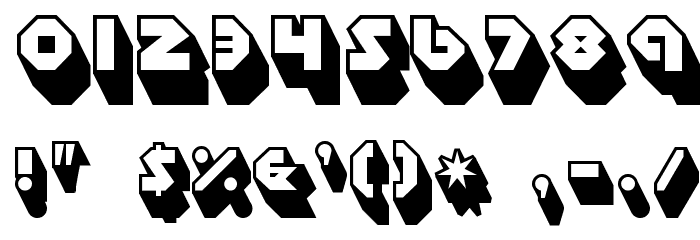 Sudbury Basin 3D Font OTHER CHARS