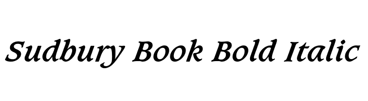 Sudbury Book Bold Italic Font