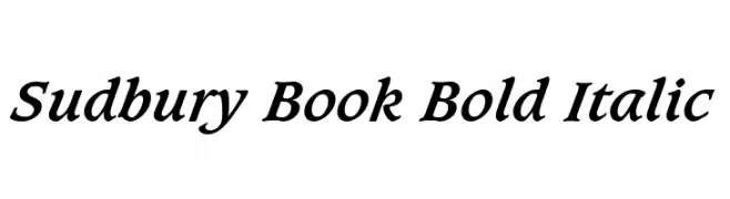 Sudbury Book Bold Italic  Скачать бесплатные шрифты