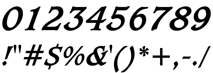 Sudbury Book Bold Italic Font OTHER CHARS