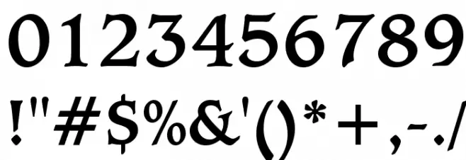 Sudbury Book Bold Font OTHER CHARS