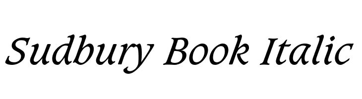 Sudbury Book Italic Font