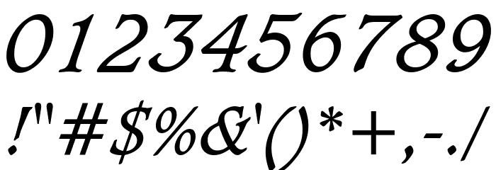 Sudbury Book Italic Font OTHER CHARS