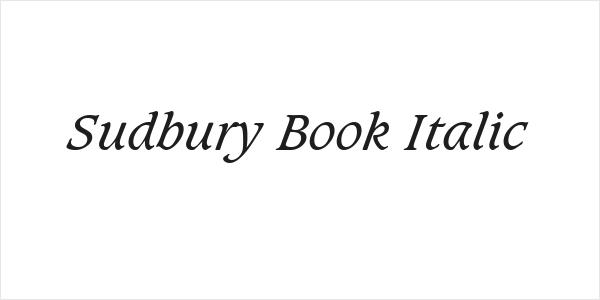 Sudbury Book Italic Logo
