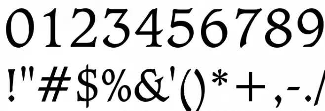 Sudbury Book Font OTHER CHARS