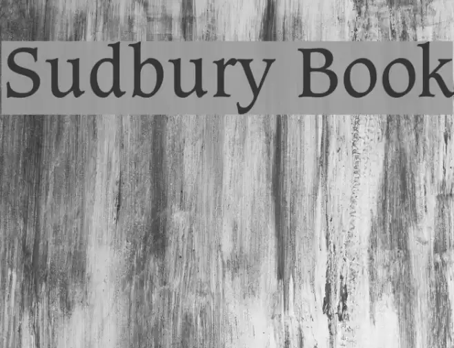 Sudbury Book Font examples