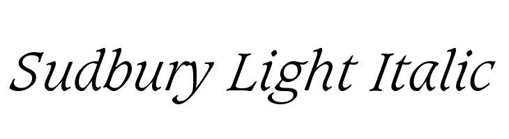 Sudbury Light Italic  フリーフォントのダウンロード