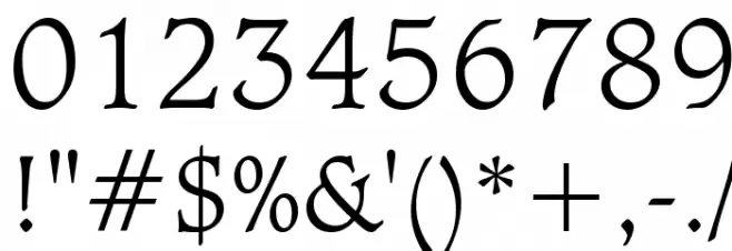 Sudbury Light Font OTHER CHARS