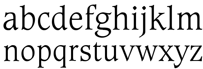 Sudbury Light Font LOWERCASE