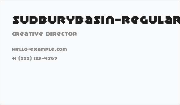 SudburyBasin-Regular Business Card