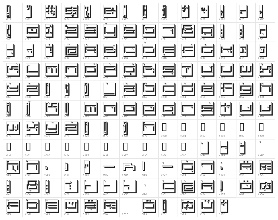 Sudden Fall Character Map