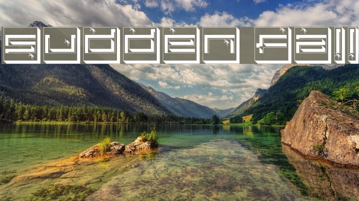 Sudden Fall Font examples