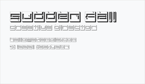 Sudden Fall Business Card