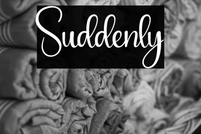 Suddenly Шрифта examples
