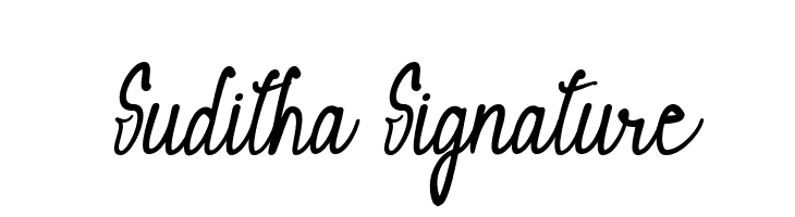 Suditha Signature  フリーフォントのダウンロード