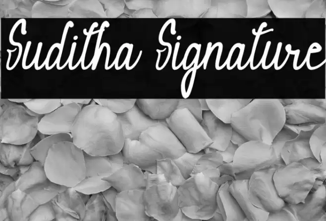 Suditha Signature Font examples