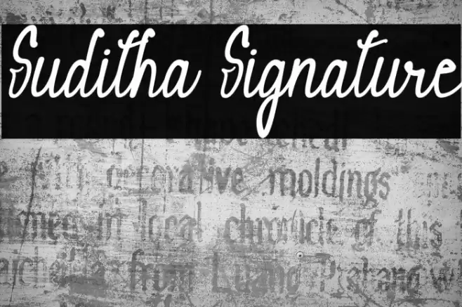 Suditha Signature Font examples