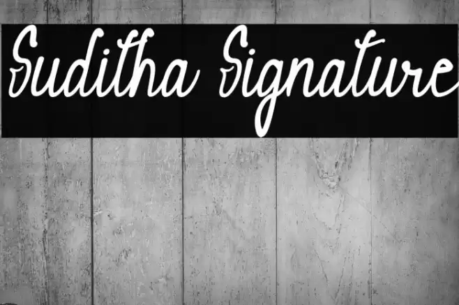 Suditha Signature Font examples